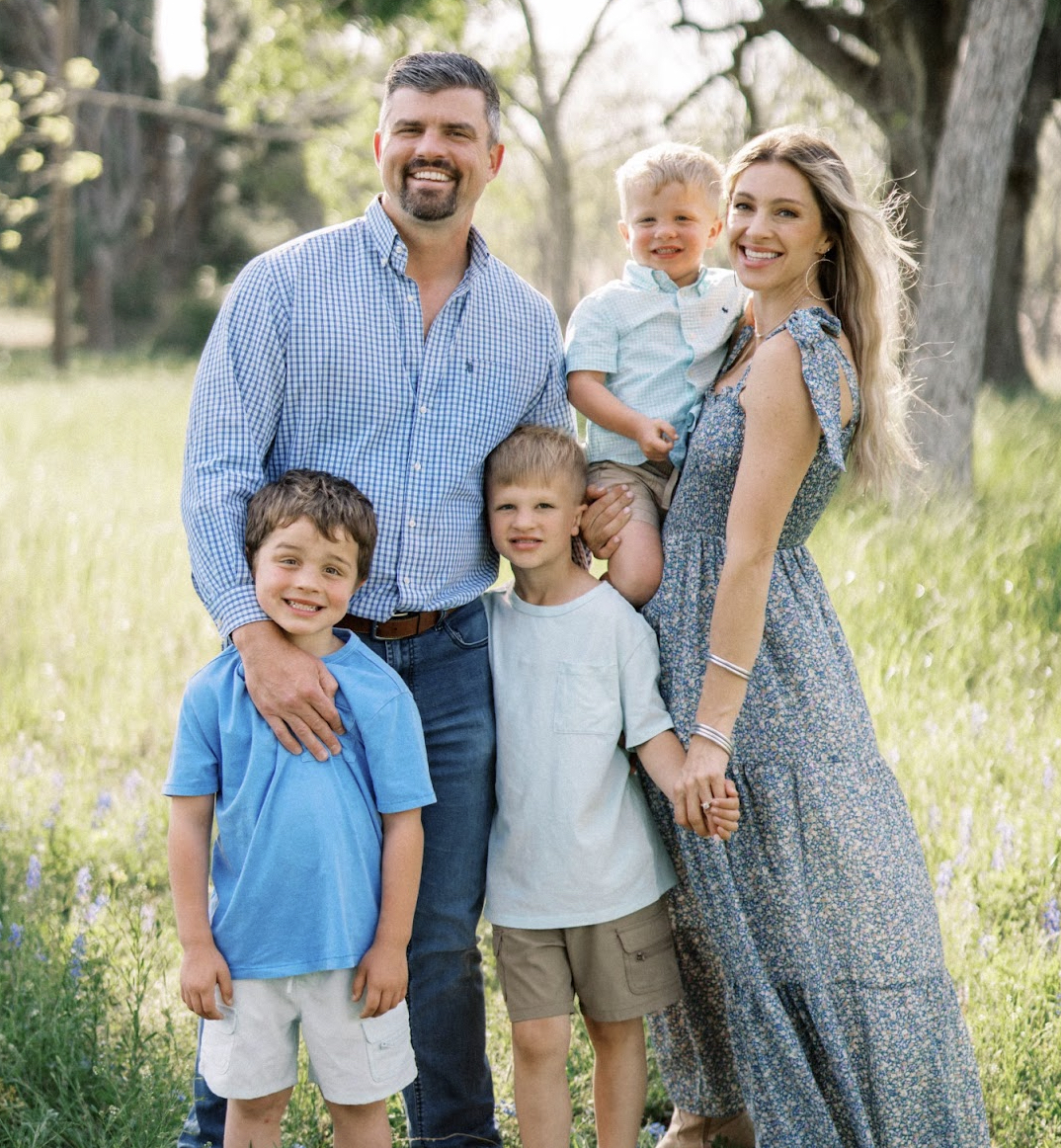 Zach Calhoon with his family